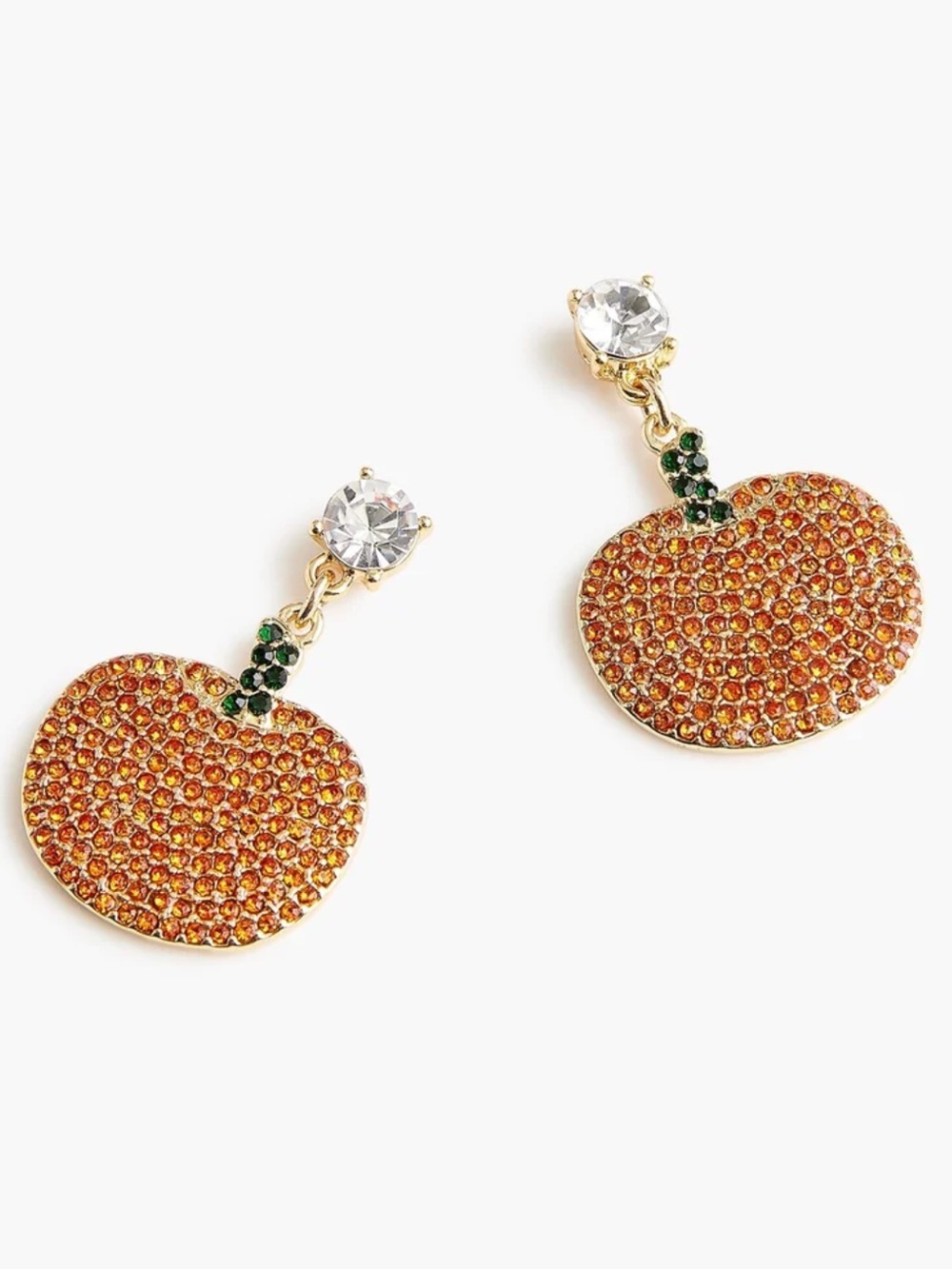 J. Crew Factory Pavé pumpkin earrings